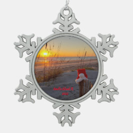 Amelia Island, Florida souvenir kerstversiering Tin Sneeuwvlok Ornament