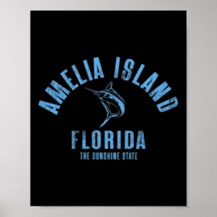 Amelia Island Florida Strand Fl Vintage Strand Voo Poster
