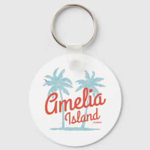 Amelia Island Florida Strand Koraal Surf Souvenir Sleutelhanger