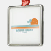 Amelia Island Florida Sun Palm Trees Metalen Ornament (Links)