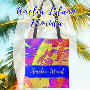 Amelia Island Florida Tropical Beach Vakantie Tote Bag