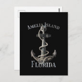 Amelia Island Florida Vacation Nautical Anchor Sai Briefkaart (Voorkant / Achterkant)