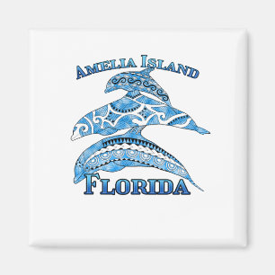 Amelia Island Florida Vacation Tribal Dolphins Magneet