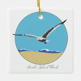 Amelia Island, Florida Zee meeuw Vliegen over het  Keramisch Ornament