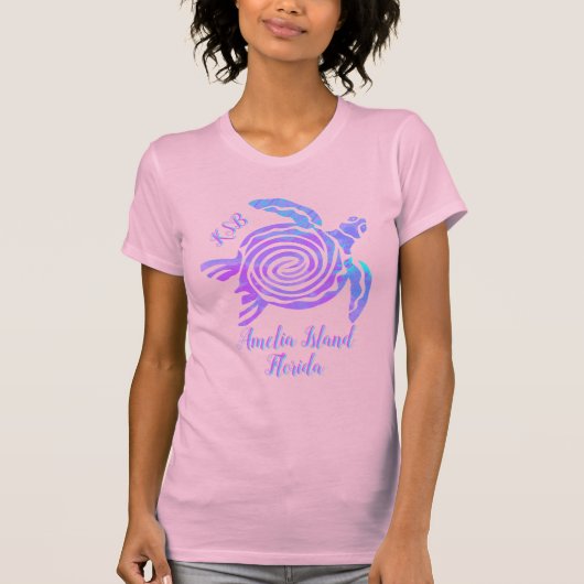 Amelia Island Florida Zee Turtle T-Shirt (Voorkant)