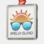 Amelia Island Florida Zonnebril Metalen Ornament (Links)