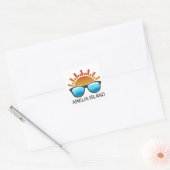 Amelia Island Florida Zonnebril Vierkante Sticker (Envelop)