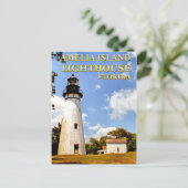 Amelia Island Lighthouse, Briefkaart van Florida (Staand voorkant)
