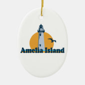 Amelia Island - Lighthouse Design. Keramisch Ornament (Voorkant)