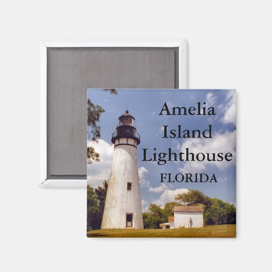 Amelia Island Lighthouse, Florida Magnet (Voorkant / Achterkant)