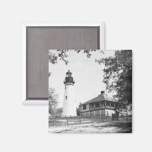 Amelia Island Lighthouse Magneet (Voorkant / Achterkant)