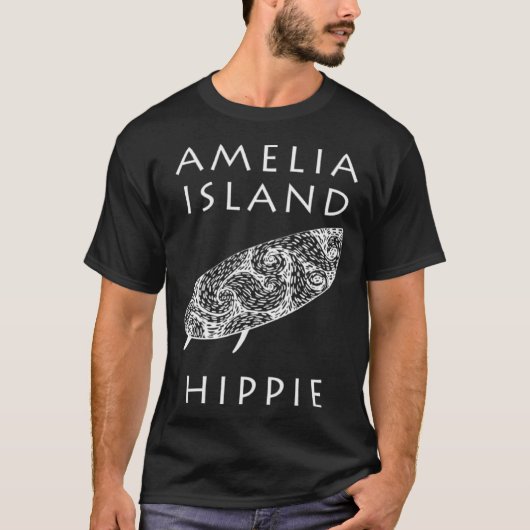 Amelia Island Surf Hippie T-shirt (Voorkant)