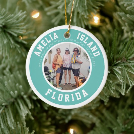 Amelia Island Vacking Kerstmis Keramisch Ornament (Boom)