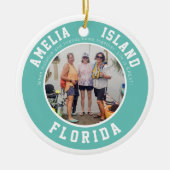 Amelia Island Vacking Kerstmis Keramisch Ornament (Voorkant)