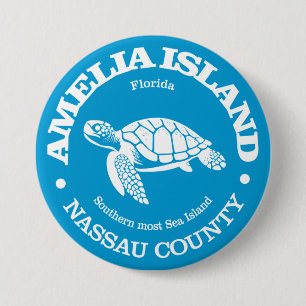 Amelia Island (zee schildpad) Ronde Button 7,6 Cm
