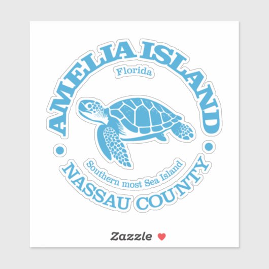 Amelia Island (zee schildpad) Sticker (Vel)