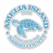 Amelia Island (zee schildpad) Sticker (Voorkant)
