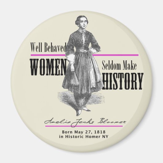 Amelia Jenks Bloomer Magneet (Voorkant)