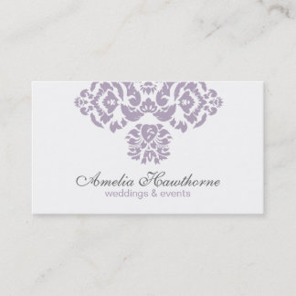 Amelia Lavender en Gray Elegant Visitekaartje