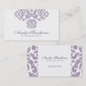 Amelia Lavender en Gray Elegant Visitekaartje (Voorkant / Achterkant)