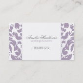 Amelia Lavender en Gray Elegant Visitekaartje (Achterkant)