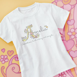 Amelia meisjes noemen een decoratieve gewoonte die t-shirt