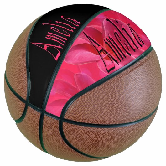 Amelia, meisjesnaam, Logo, Regelgrootte Basketball Mini Basketbal (Schuin)
