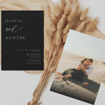 AMELIA Moderne Foto Zwart & Wit Huwelijk