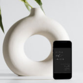 AMELIA Moderne Foto Zwart & Wit Huwelijk Kaart