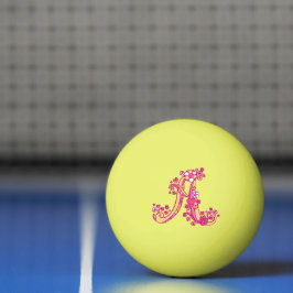 Amelia, monogram meisjes, betekent doodle kunst pingpongbal