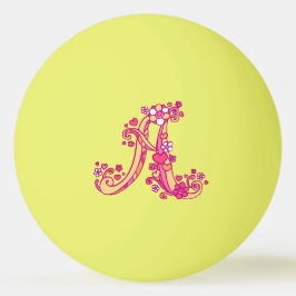 Amelia, monogram meisjes, betekent doodle kunst pingpongbal