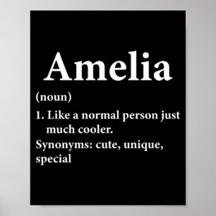 Amelia naam definitie grappig D Poster