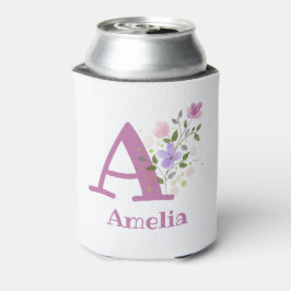 Amelia Naam met een bloemendesign Blikjeskoeler