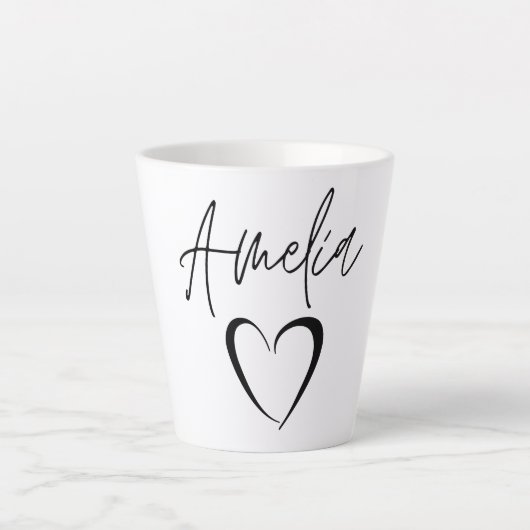 Amelia Name Mok, Custom Name Coffee Mok (Voorkant)