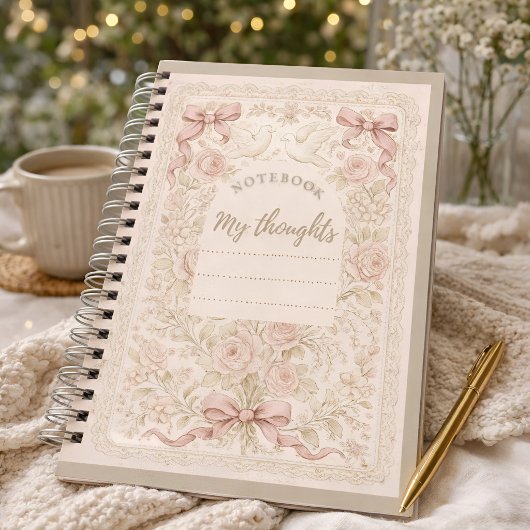 Amelia Notebook - Bloemenspiraal notebook Notitieboek