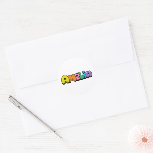 Amelia Ronde Sticker (Envelop)