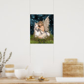 Amelia Roos Fairy en Unicorn Poster (Keuken)