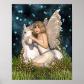 Amelia Roos Fairy en Unicorn Poster (Voorkant)