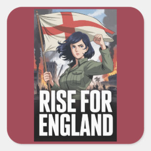 Amelia St George Vlag VK Engeland Patriottisch Vierkante Sticker