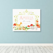 Amelia Top 100 Baby Names Girls Newborn Nursery Canvas Afdruk (Insitu (Houten vloer))