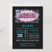 AMELIA Uw naam Meisjes Roze Graffiti Hip Hop Kaart (Voorkant)