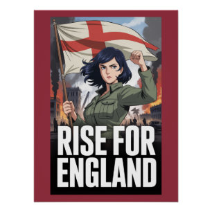 Amelia VK Engeland Patriottische St George Vlag Perfect Poster