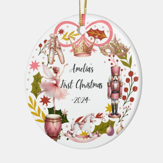Amelia's eerste kerst Ornament (Links)