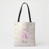 Amelia's Speelse Bloemige Monogram Confetti - A Tote Bag (Voorkant)