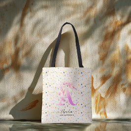 Amelia's Speelse Bloemrijke Monogram Confetti - A Tote Bag