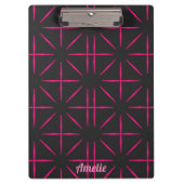 AMELIE ~ Black en Roze design Klembord (Voorkant)