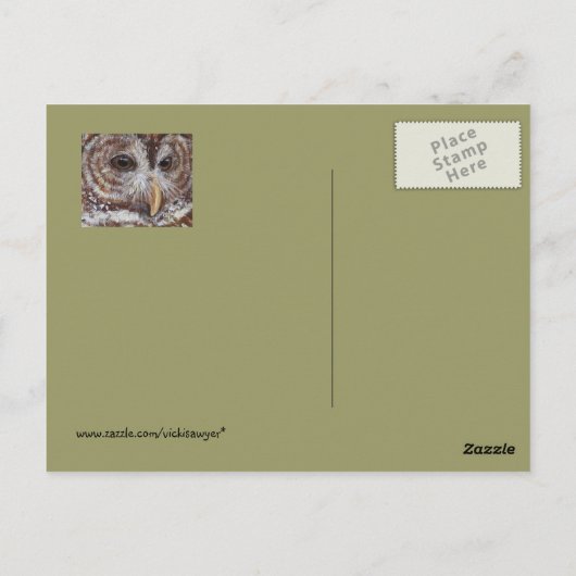 amelie de briefkaart van de rode uil (Achterkant)