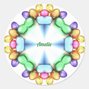 AMELIE ~ EENVOUDIGER WOW!  paasmakerij ~ ~ Ronde Sticker