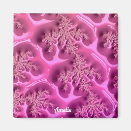 AMELIE ~ Gepersonaliseerde fractal ~ Roze wafel Magneet