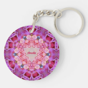 AMELIE ~ Green Mauve Pink Shades ~ Sleutelhanger